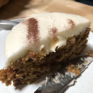 Frosted carrot cake