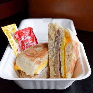 Sausage or Bacon Breakfast Sandwich