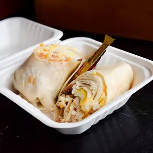 Bacon or Chorizo Breakfast Burrito