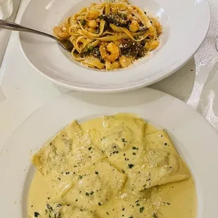 FETTUCCINE MARE E TERRA  RAVIOLI DI FUNGHI