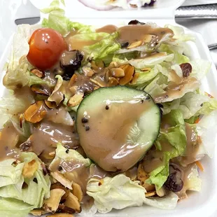 Their salad with cherries that I love.