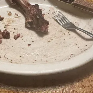 This is  approx 9-10oz of what was supposed to be a  "16ox Cowboy steak"