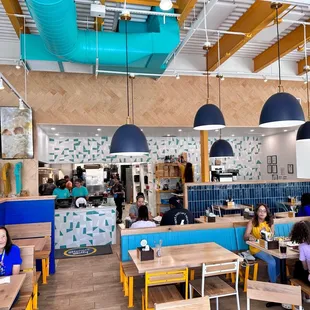 the interior of a restaurant