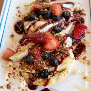 Love Shack -- Brie and honey with fruit on a biscuit.