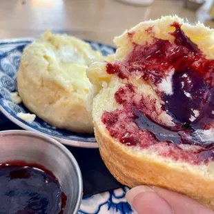 Biscuit with jam