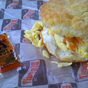 Scrambled egg biscuit!