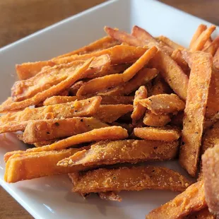 Sweet Potato fries, cut thin, are good side dish.