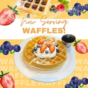 food, waffles