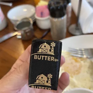 It says butter. I am thinking it&apos;s &quot;real&quot;.