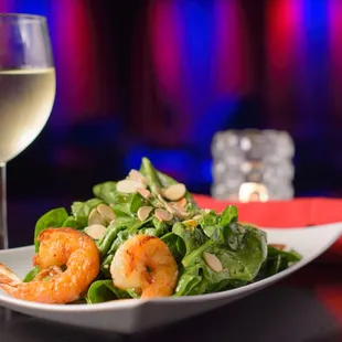 Spinach Salad w/ Shrimp