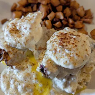Fried Chicken Benedict (can't seem to find the name on the online menu)