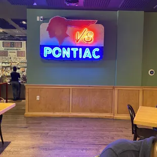 One of the many signs in the restaurant