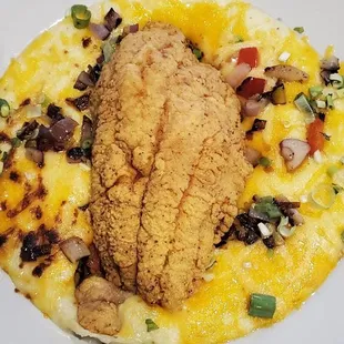 Catfish and Cheesy Grits