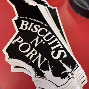  bunch of stickers on a table