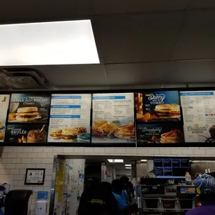 menus on the wall