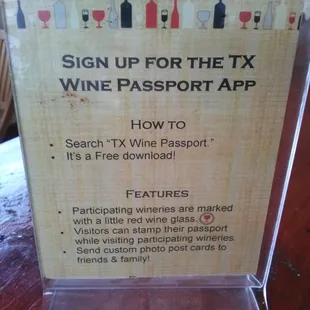 FREE Wine Tour Texas App.