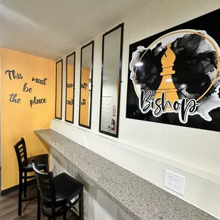 Walk bar if waiting for order.