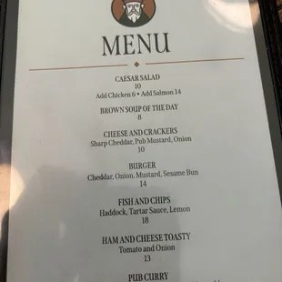 Food menu