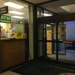 the entrance to the store