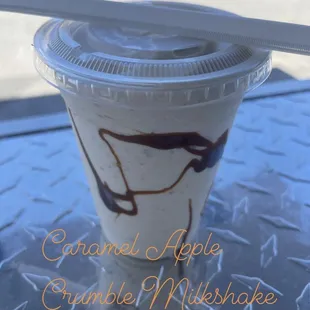 Caramel apple milk shake