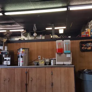 a view of the kitchen