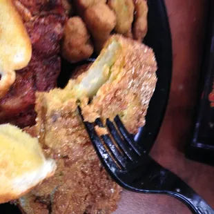 Inside of a fried tomato