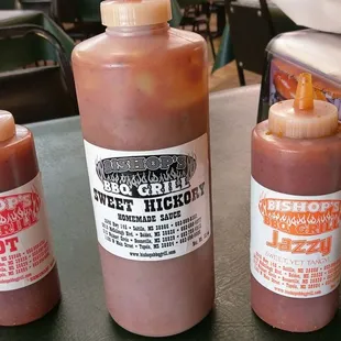 Three sauces.