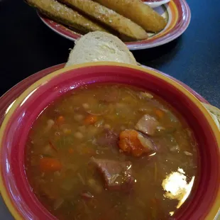 Ham and bean + zucchini!