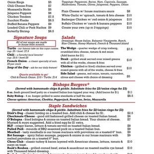 Updated Menu