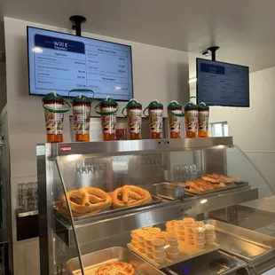 Homemade pretzels and cheese are a must!