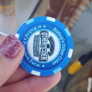 Chip you bring to get hard cider refill