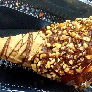 Cheesecake filled waffle cone.