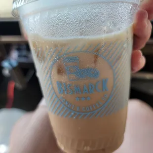 a hand holding a cup of coffee