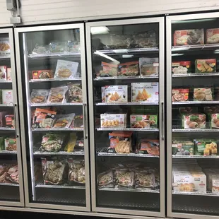 a display of frozen food
