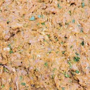 a close up of a mixture in a bowl