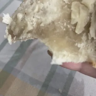 Undercooked naan