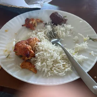 Plain Rice   Soft Drink  Chicken Tikka Masala