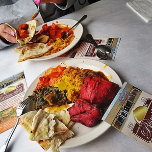 two plates of food