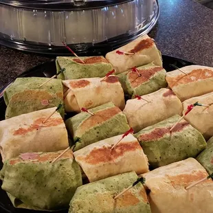 We cater! Many options available. Contact us today for your next event!