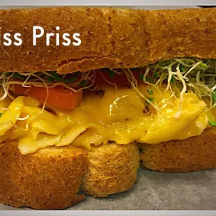 Melted cheddar on smoked turkey combined with our house honey mustard, sprouts and fresh tomatoes!