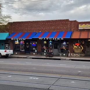 a truck parked in front