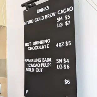 Drink menu depends on how hot or cold the weather is.