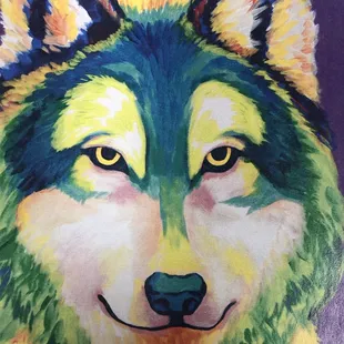 Colorful Wolf Canvas