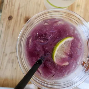 Hibiscus and ginger juice.