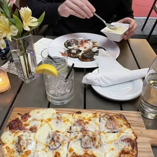 Fig and Speck Flatbread and Lobster Ravioli