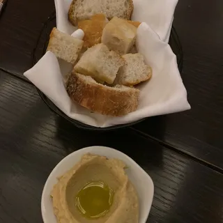Italian Bread with hummus