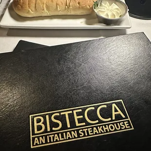 Bread and menu