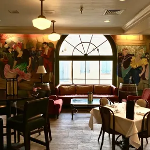 the interior of a restaurant