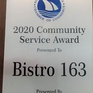 Winner - 2020 Community Service Award