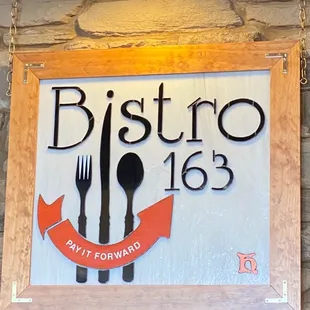 a sign for a restaurant